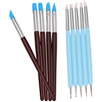 EXCEART 10 Piezas de Silicona Herramienta para Esculpir Arcilla 5 X 2 Vías Cerámica Modelado Punteado Herramienta…